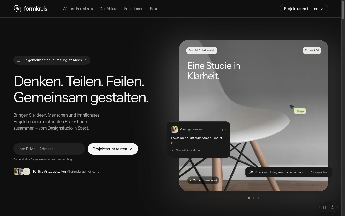 Digitalagentur Formkreis: fiktives Branchenkonzept